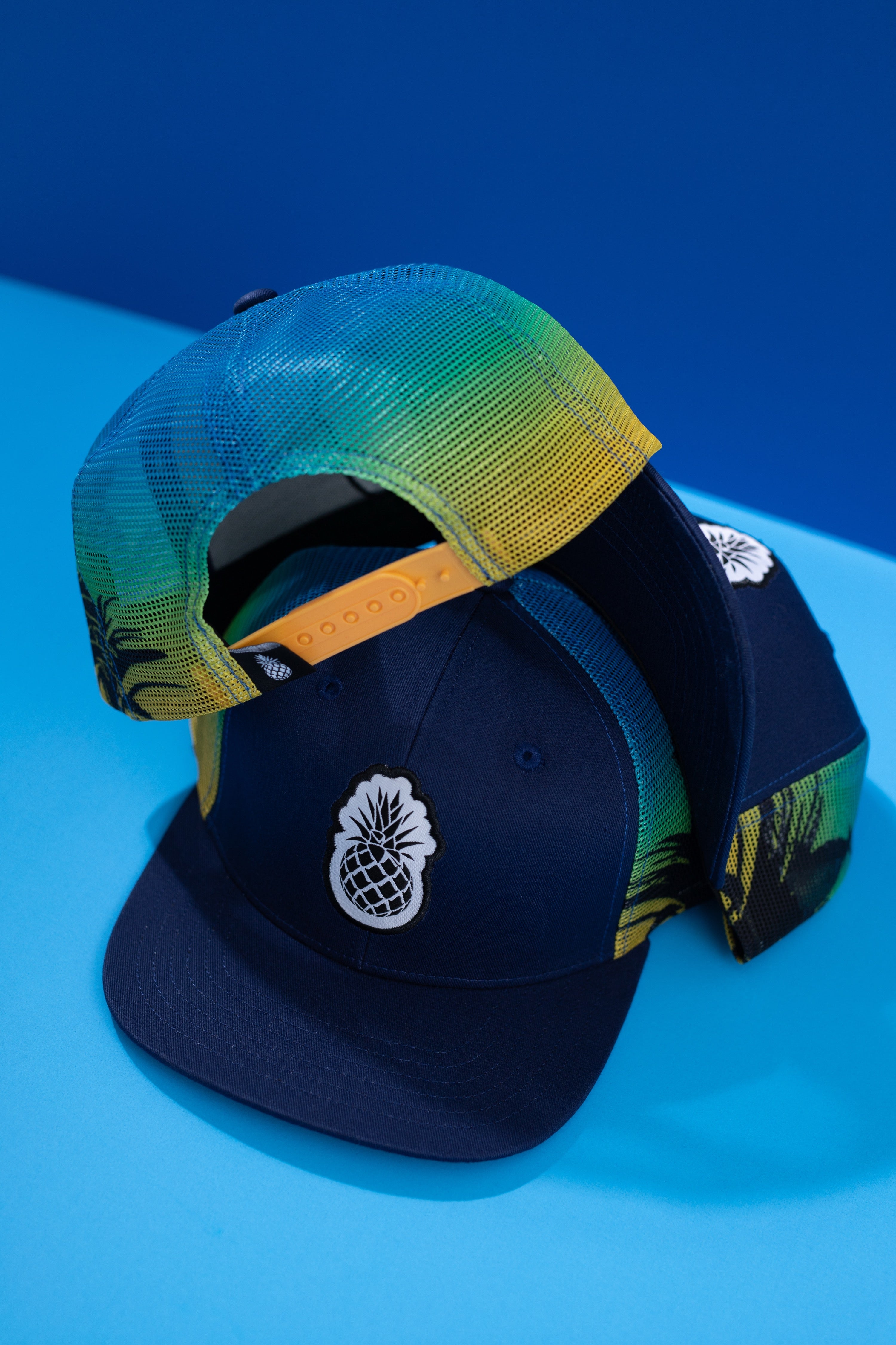 Trendy Pineapple Navy Sub Mesh Flat