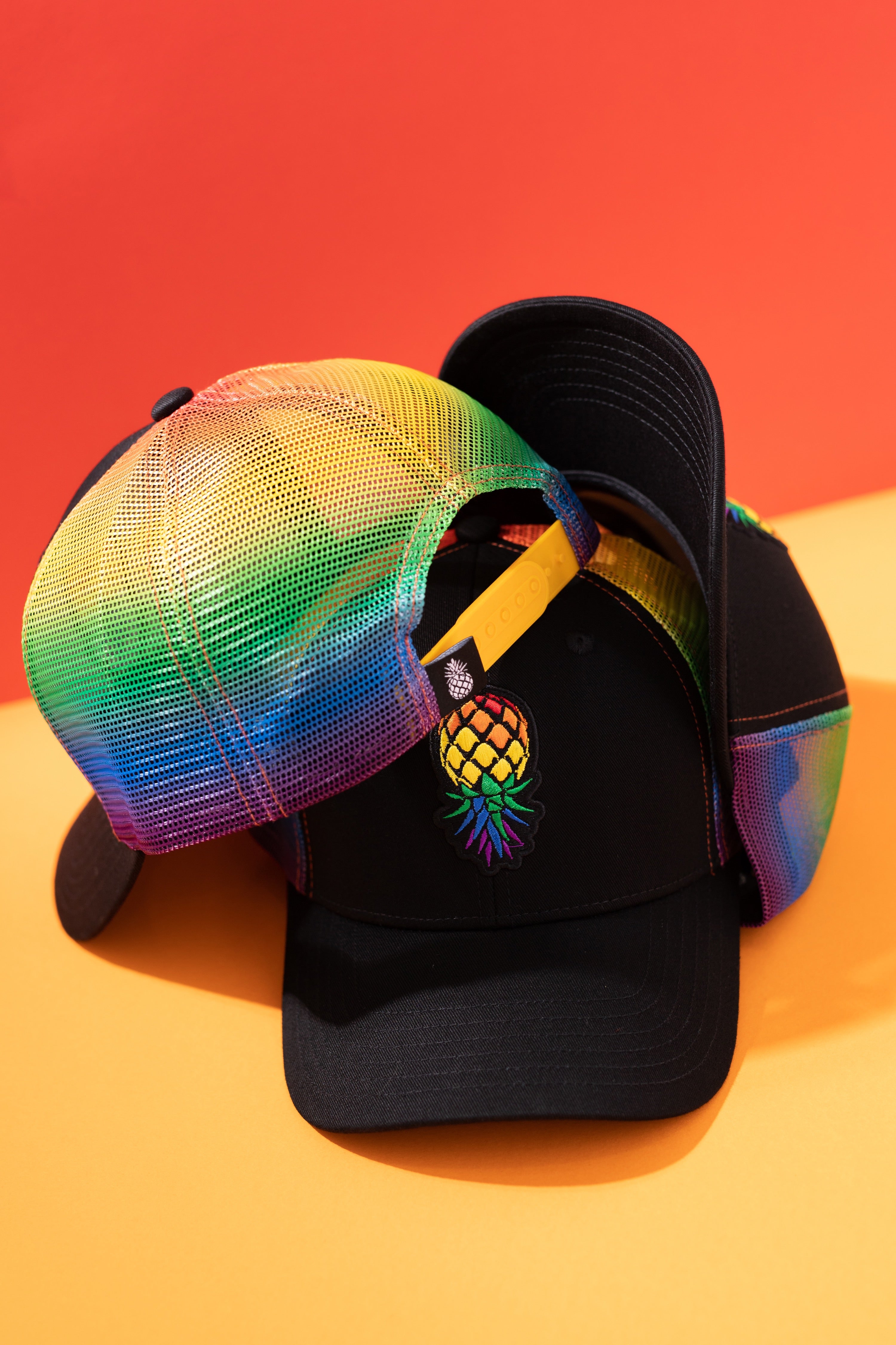 Trendy Pineapple Rainbow Mesh Upsd Curv